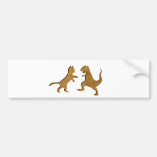 AUTOCOLLANT DE VOITURE TEXTURE VINTAGE CAT VS T-REX