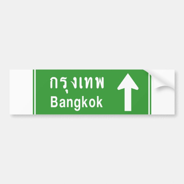 Autocollant De Voiture ⚠ thaïlandais de poteau de signalisation de route (Devant)