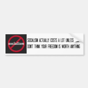 Autocollant De Voiture The Cost of Socialism Bumper Sticker