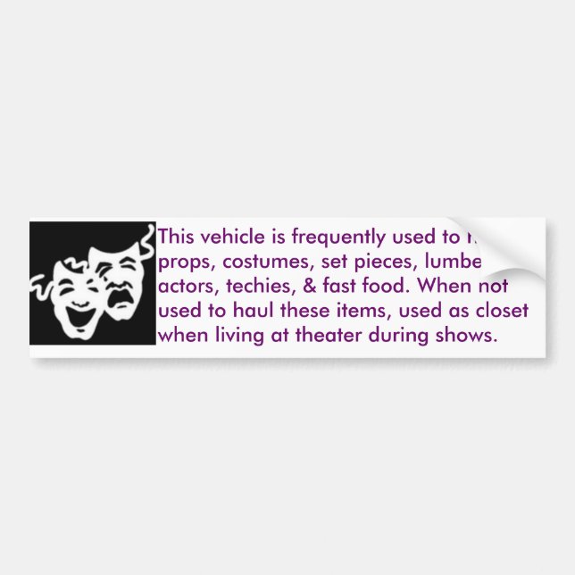 Autocollant De Voiture théâtre-mobile (Devant)