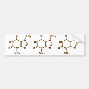 Autocollant De Voiture Théobromine au chocolat Formule chimique moléculai