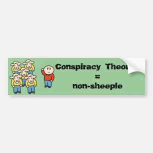 Autocollant De Voiture Théoricien = non-sheeple de conspiration