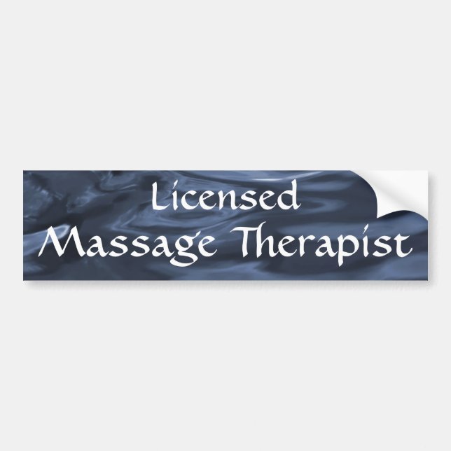 Autocollant De Voiture Thérapeute autorisé 2 (bleu) de massage (Devant)