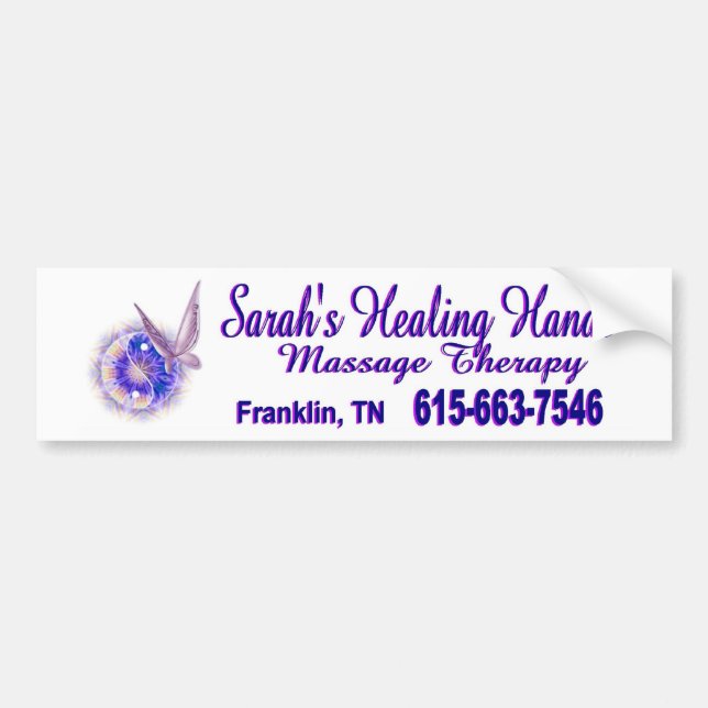 Autocollant De Voiture Thérapie de massage en Franklin Tennessee (Devant)
