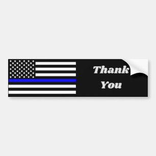 Autocollant De Voiture Thin Blue Line Flag