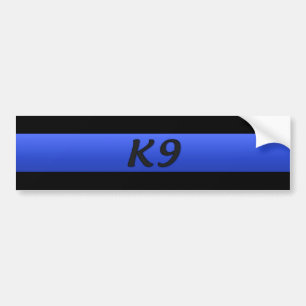 Autocollant De Voiture Thin Blue Line & K9 Bumper Sticker