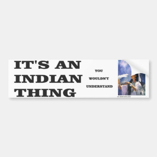 AUTOCOLLANT DE VOITURE THING-BUMPER INDIEN