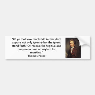 Autocollant De Voiture Thomas Paine - bon sens