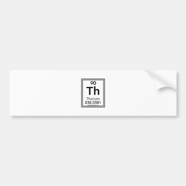 Autocollant De Voiture Thorium 90 (Devant)