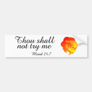 Autocollant De Voiture Thou shall not try me