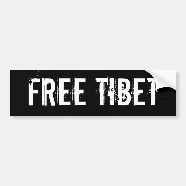 AUTOCOLLANT DE VOITURE TIBET GRATUIT (Devant)