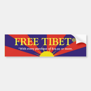 AUTOCOLLANT DE VOITURE TIBET* LIBRE