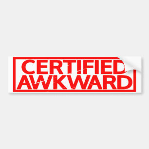 Autocollant De Voiture Timbre Awkward Certifié