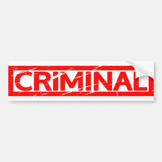 Autocollant De Voiture Timbre criminel (Devant)