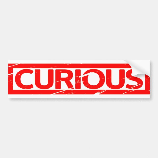 Autocollant De Voiture Timbre curieux (Devant)
