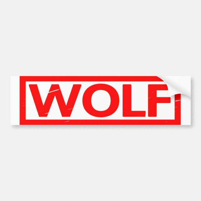 Autocollant De Voiture Timbre de loup (Devant)