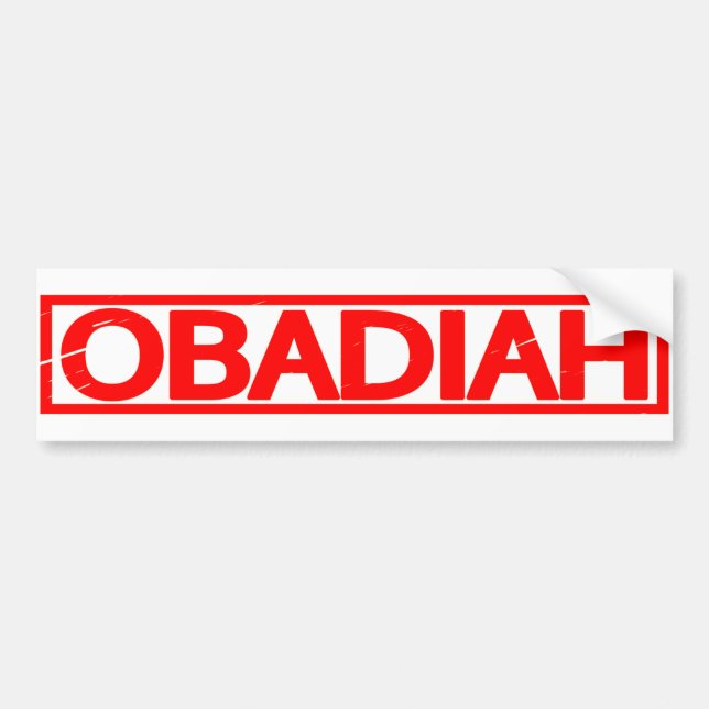 Autocollant De Voiture Timbre d'Obadiah (Devant)