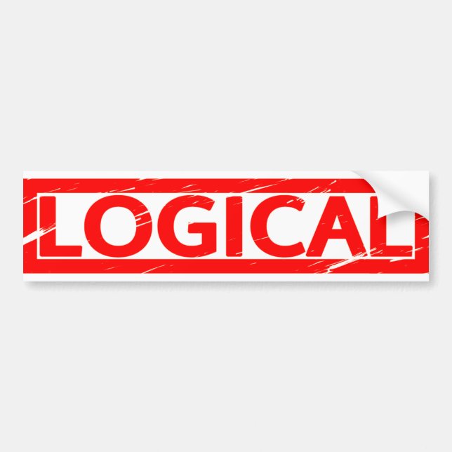 Autocollant De Voiture Timbre logique (Devant)