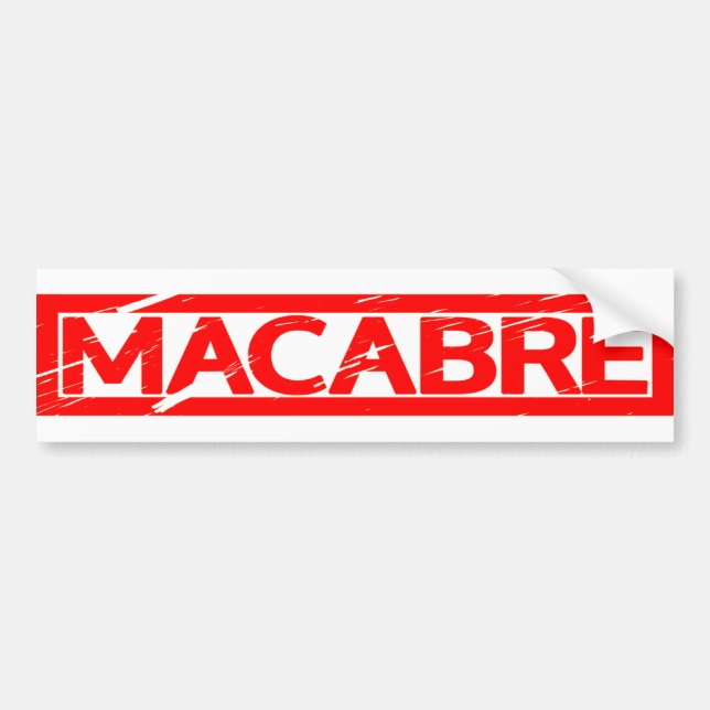 Autocollant De Voiture Timbre Macabre (Devant)