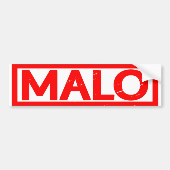 Autocollant De Voiture Timbre Malo (Devant)