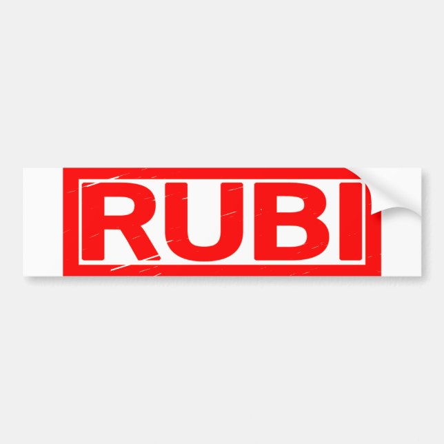 Autocollant De Voiture Timbre Rubi (Devant)
