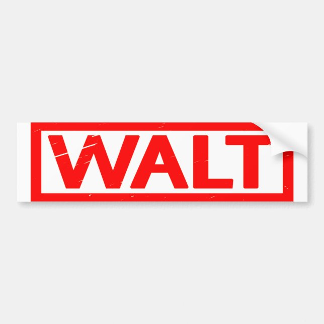 Autocollant De Voiture Timbre Walt (Devant)