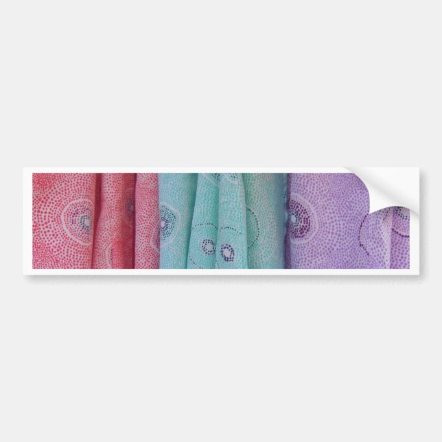 Autocollant De Voiture Tissu coloré à motifs (Devant)