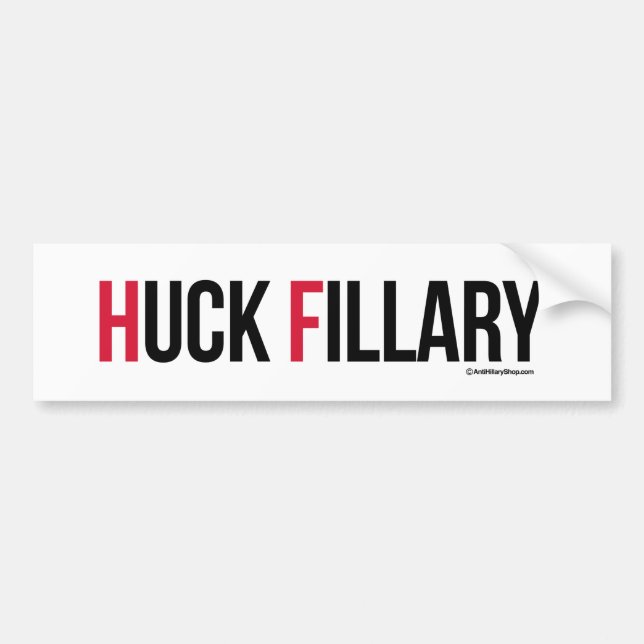 Autocollant De Voiture Toile à grain d'orge Fillary - anti Hillary (Devant)