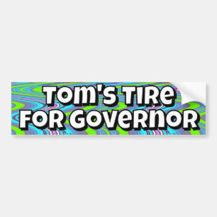 Autocollant De Voiture Tom's Tire pour gouverneur (blague)