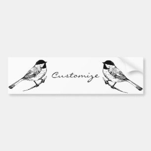 Autocollant De Voiture Tonnerre de chickadee à calotte noire