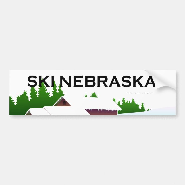 Autocollant De Voiture TOP Ski Nebraska (Devant)