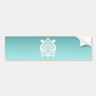 Autocollant De Voiture Tortue Snapper Silhouette Blanche