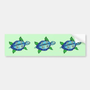 Autocollant De Voiture Tortues de mer tourbillonnant