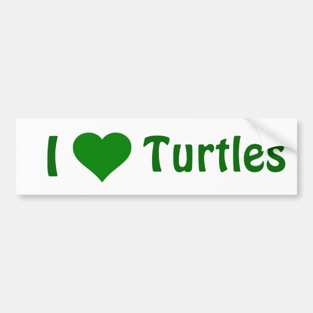 Autocollant De Voiture Tortues du coeur I (Devant)