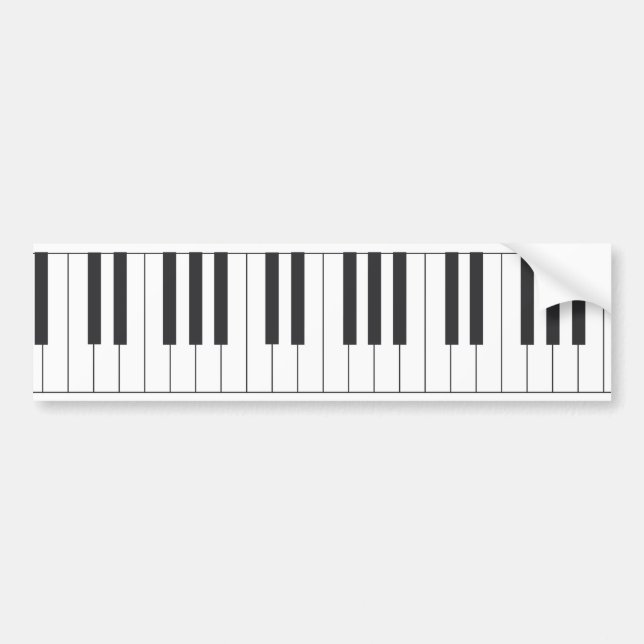 Autocollant De Voiture touches de piano (Devant)