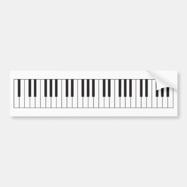 Autocollant De Voiture Touches de piano (Devant)