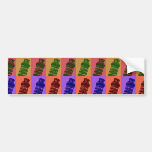 Autocollant De Voiture Tour penchée de Pise Pop Art