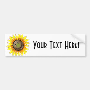 Autocollant De Voiture Tournesol de sourire de Sunkissed
