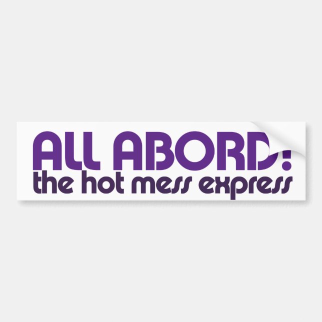 Autocollant De Voiture Tous à bord de l'express à la pagaille (Devant)