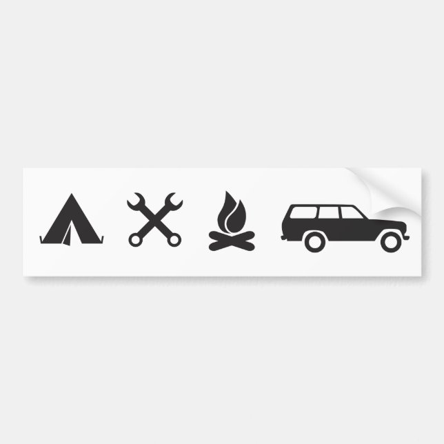 Autocollant De Voiture Tout adhésif pour pare-chocs de l'icône FJ60 (Devant)