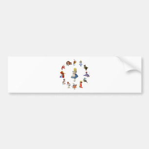 AUTOCOLLANT DE VOITURE TOUT AUTOUR D'ALICE EN WONDERLAND