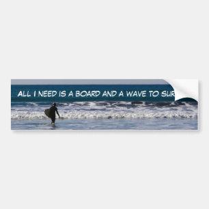 Autocollant De Voiture Tout ce dont j'ai besoin Surf