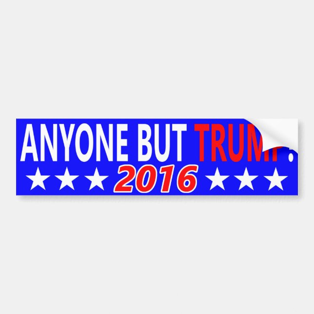 AUTOCOLLANT DE VOITURE TOUT LE MONDE MAIS TRUMP 2016 (Devant)