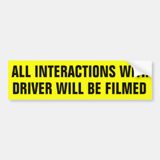 Autocollant De Voiture Toutes les interactions avec le conducteur seront