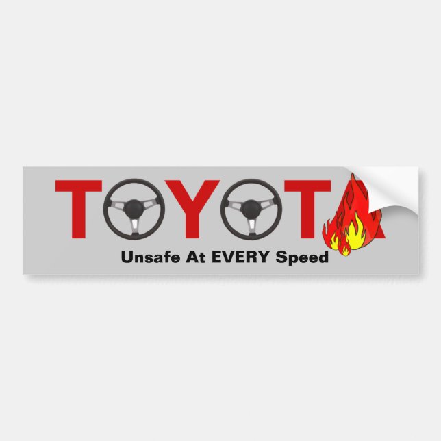 Autocollant De Voiture Toyota : Peu sûr à CHAQUE vitesse (Devant)
