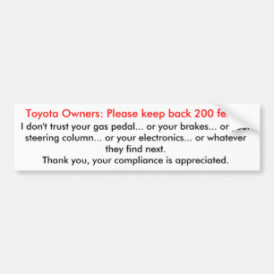 Autocollant De Voiture Toyotas, gardent de retour