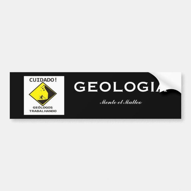 Autocollant De Voiture Trabalhando de Geologos, GEOLOGIA, Mente et Malleo (Devant)
