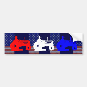 Autocollant De Voiture Tracteurs agricoles Rouge Blanc Bleu