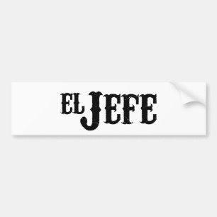 Autocollant De Voiture Traduction d'EL Jefe le patron