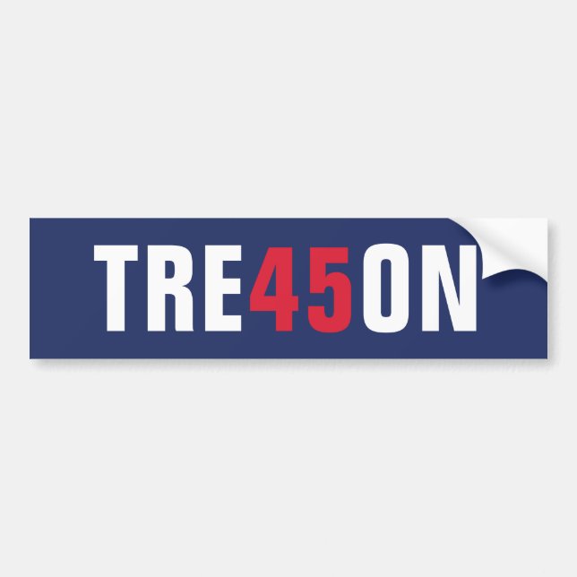 Autocollant De Voiture Trahison de Donald Trump 45 - attaquez ce clown (Devant)